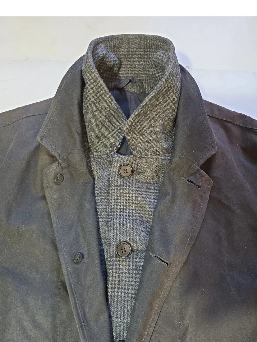All Saints Mens Survey Double Layered Casual Blazer Jacket Black Size XS